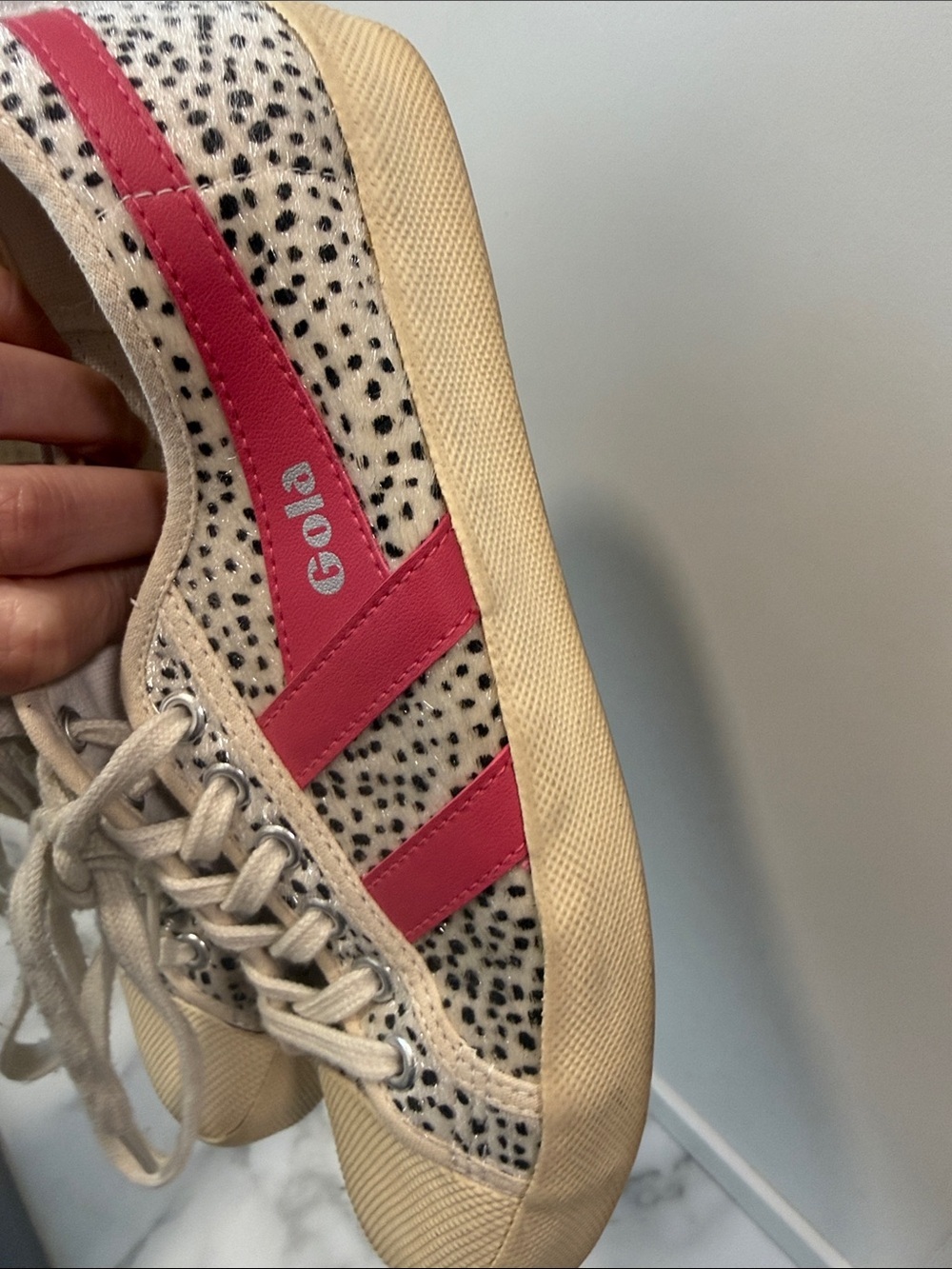 Gola Coaster Pink Cream cheetah trainers Women’s Size 7 - Picture 12 of 12